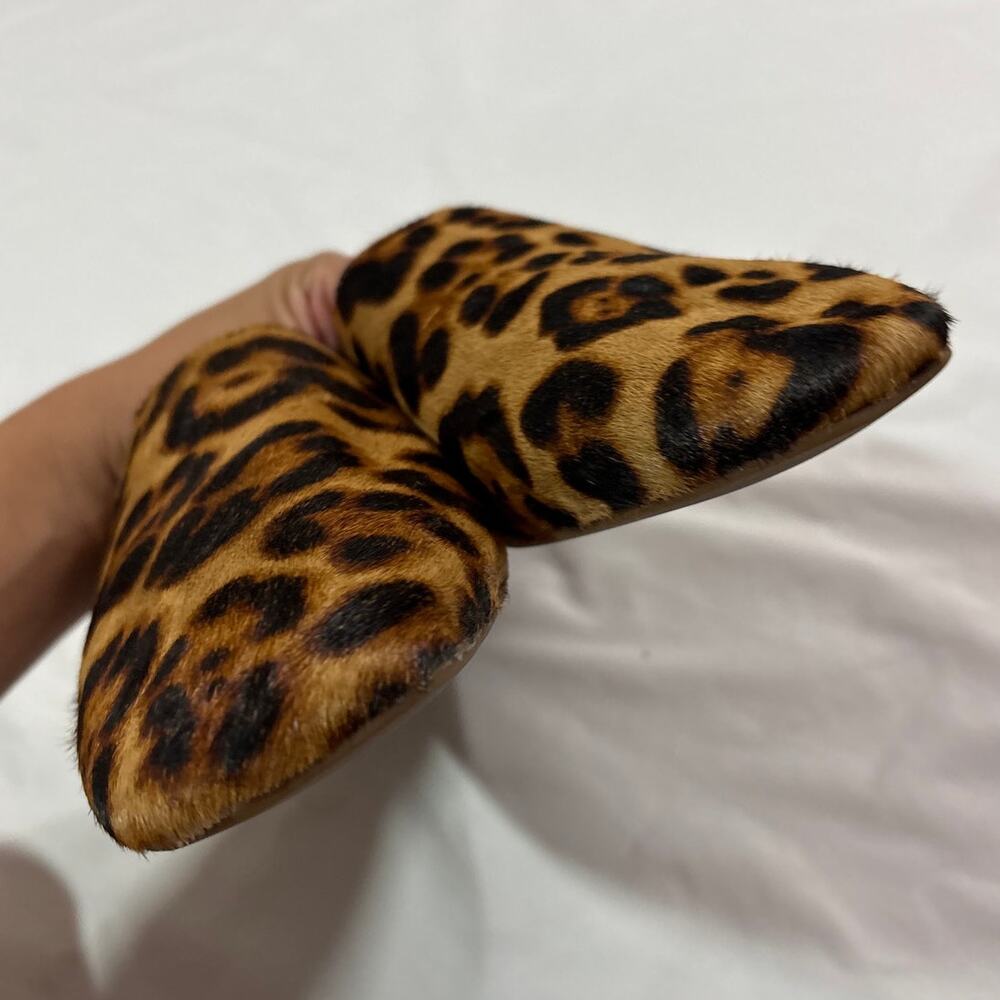 Madewell Womens 7 The Cory Mule Leopard Print Leather Flats Contemporary - Picture 5 of 8